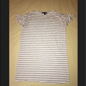 White striped shirt dress